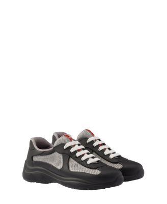 Women's America's Cup Soft Rubber and Bike Fabric Sneakers by PRADA Women's America's Cup Soft Rubber and Bike Fabric Sneakers by PRADA
