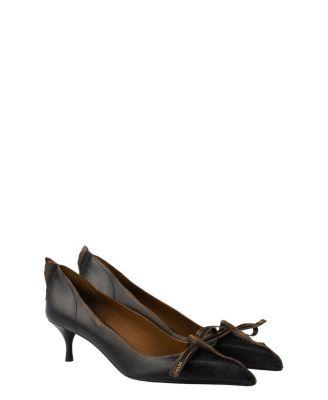 Women's Antiqued Leather Pumps by PRADA