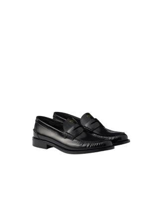Women's Brushed Leather Loafers by PRADA