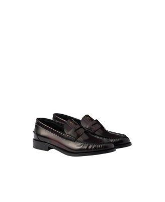 Women's Brushed Leather Loafers by PRADA