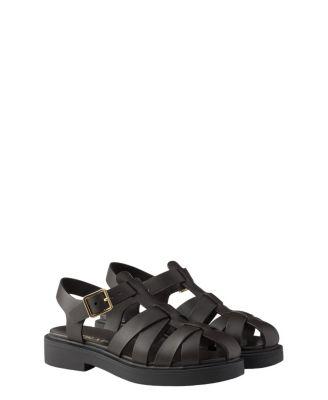 Women's Leather Fisherman's Sandals by PRADA