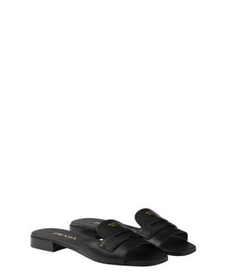 Women's Leather Slides by PRADA