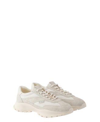 Women's Mesh Fabric And Suede Sneakers by PRADA
