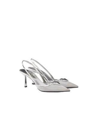 Women's Mesh Fabric Slingback Pumps by PRADA