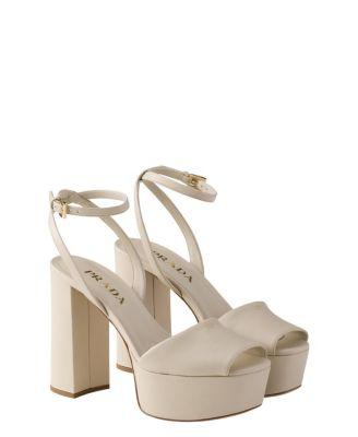 Women's Nappa Leather Platform Sandals by PRADA