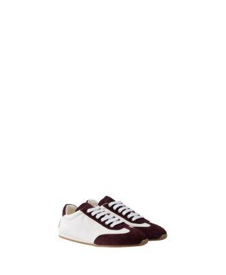 Women's Nappa Leather and Suede Sneakers by PRADA
