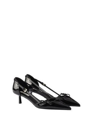 Women's Open-Side Leather Pumps by PRADA