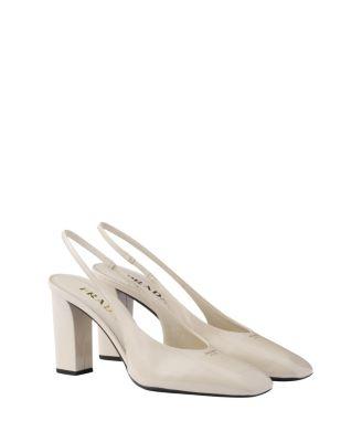 Women's Patent Leather Slingback Pumps by PRADA