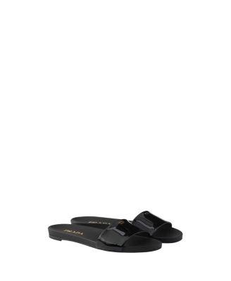 Women's Patent leather slides by PRADA