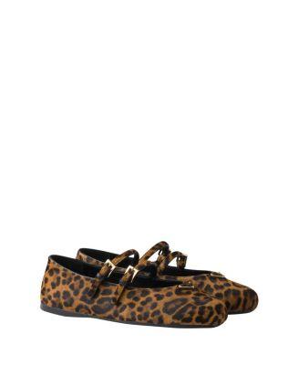 Women's Printed Leather Ballerinas by PRADA