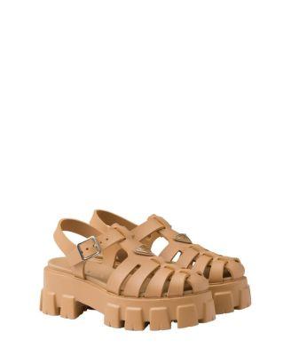 Women's Rubber Monolith Sandals by PRADA