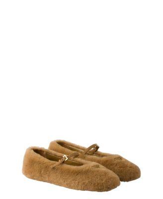Women's Shearling Ballerinas by PRADA