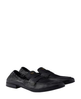 Women's Shuffle Antiqued Leather Loafers by PRADA