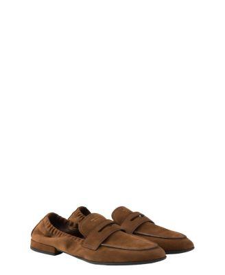 Women's Shuffle Nubuck Leather Loafers by PRADA