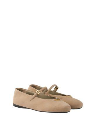 Women's Suede Ballerinas by PRADA