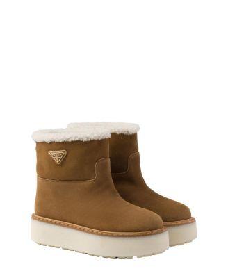 Women's Suede Booties by PRADA