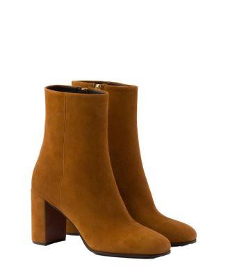 Women's Suede Booties by PRADA