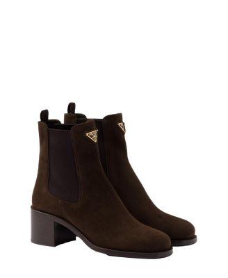 Women's Suede Booties by PRADA