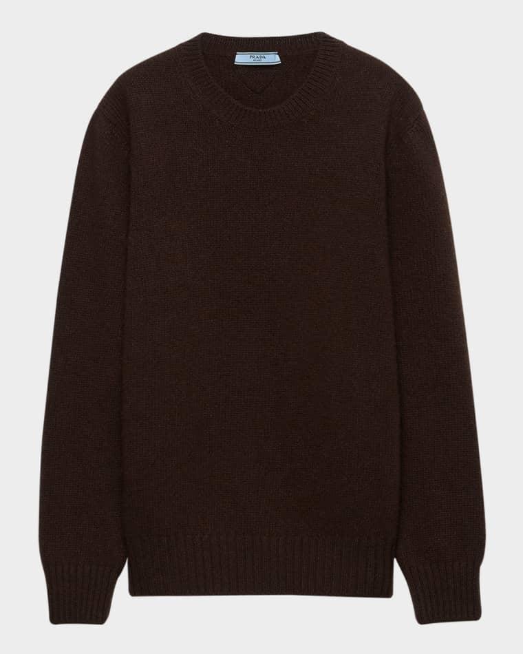 Wool-Cashmere Crewneck Sweater by PRADA