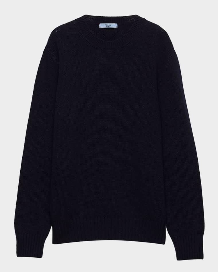 Wool-Cashmere Crewneck Sweater by PRADA