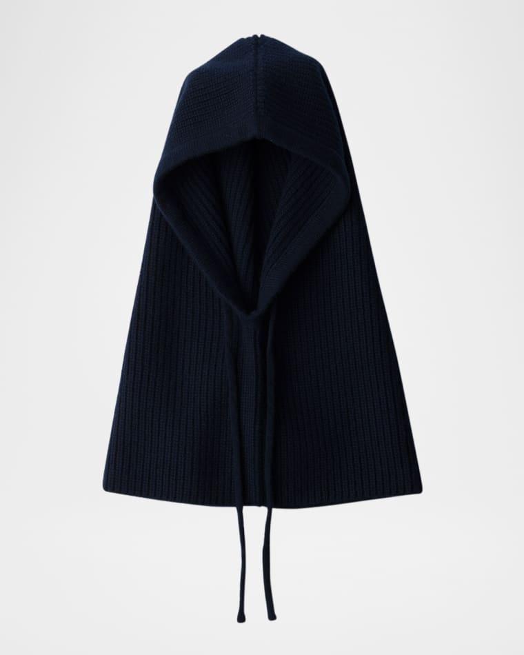 Wool-Cashmere Rib Knit Hood by PRADA