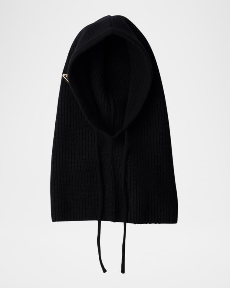 Wool-Cashmere Rib Knit Hood by PRADA