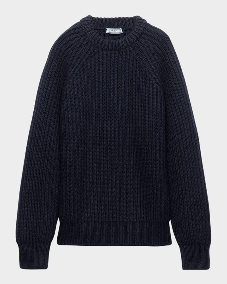 Wool and Cashmere Crewneck Sweater by PRADA