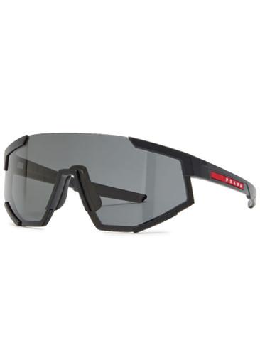 Wrap-around mask sunglasses by PRADA