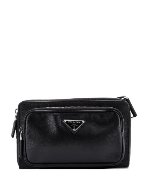 Zip Around Front Pocket Saffiano Leather belt bag by PRADA 