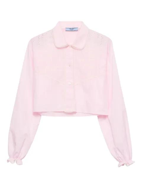 batiste-embroidered shirt by PRADA