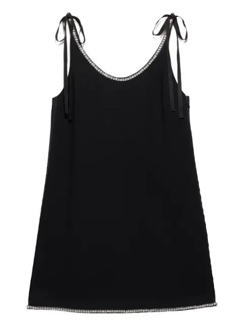 beaded tie-strap mini dress by PRADA