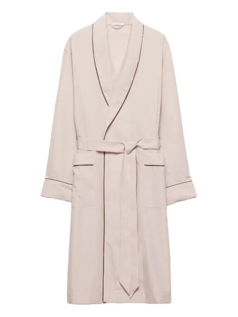 belted robe coat by PRADA