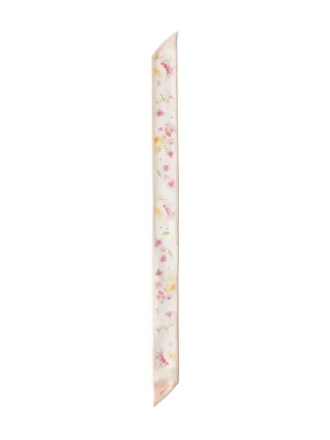 bouquet-print logo scarf by PRADA