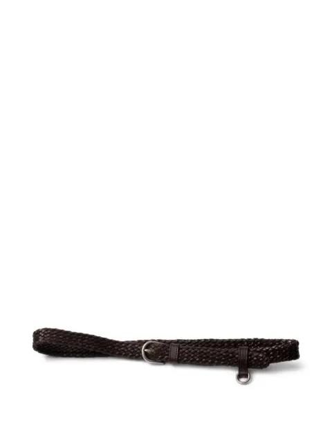 braided leather belt by PRADA
