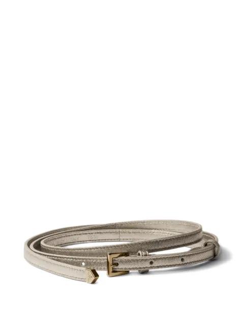 buckle leather belt by PRADA
