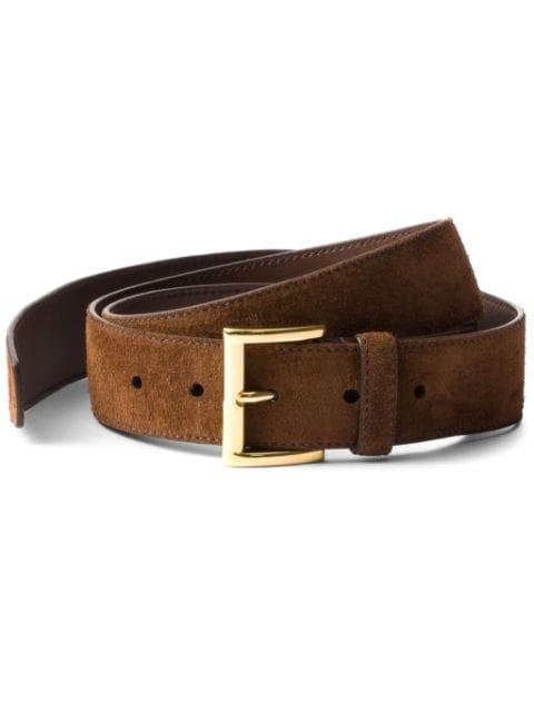buckled suede belt by PRADA