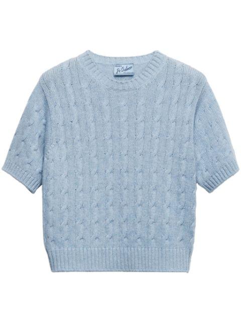 cable-knit cashmere sweater by PRADA