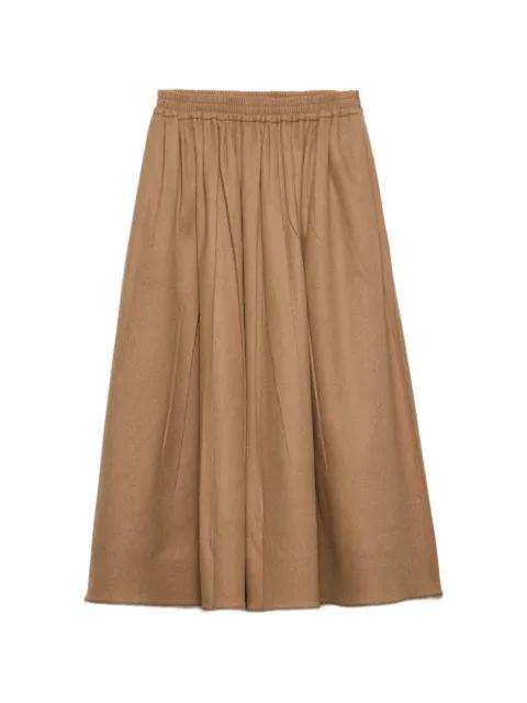 camel-hair circle midi-skirt by PRADA