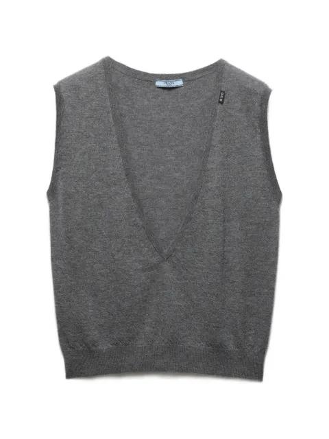 cashmere V-neck vest by PRADA