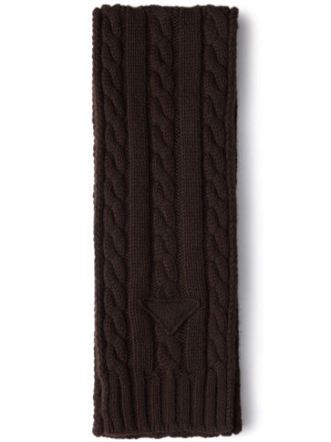 cashmere cable-knit scarf by PRADA
