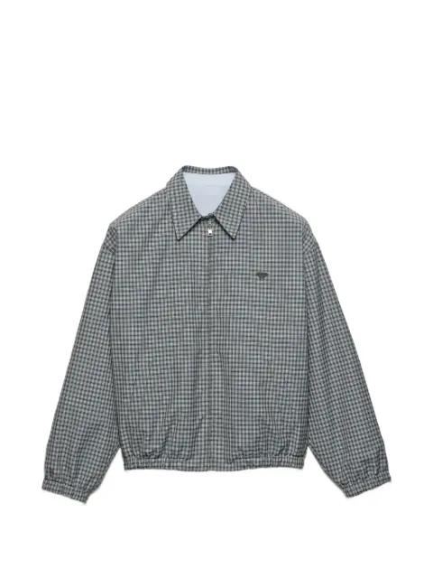 checked poplin jacket by PRADA