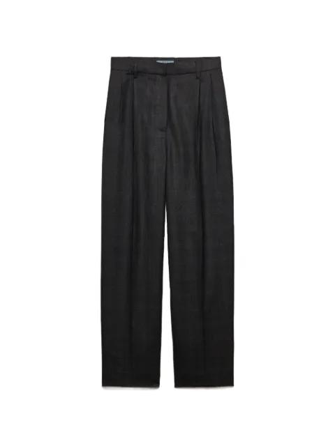 checked wool pants by PRADA