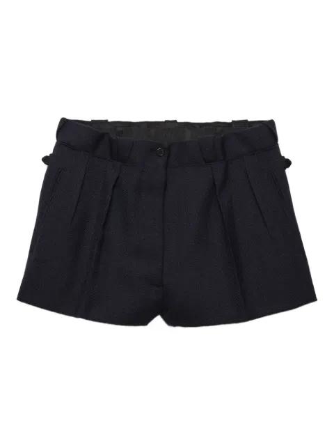 chevron wool shorts by PRADA