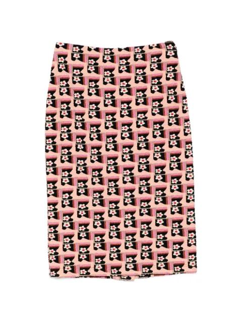 cloqué jacquard floral pencil skirts by PRADA 