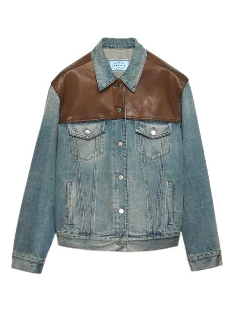contrast-panel jacket by PRADA