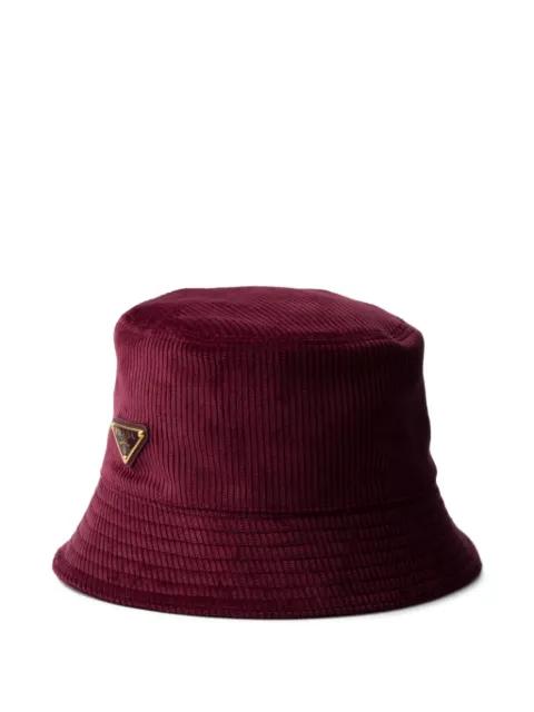corduroy bucket hat by PRADA