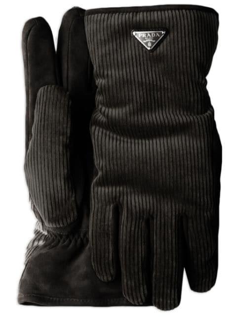 corduroy gloves by PRADA
