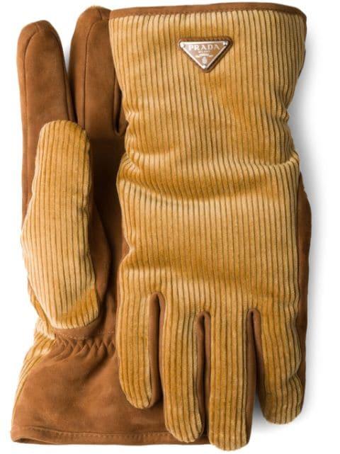 corduroy gloves by PRADA