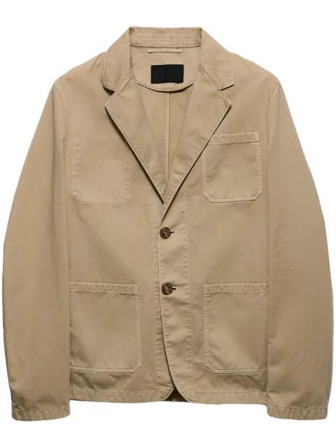 cotton single-breasted blazer by PRADA