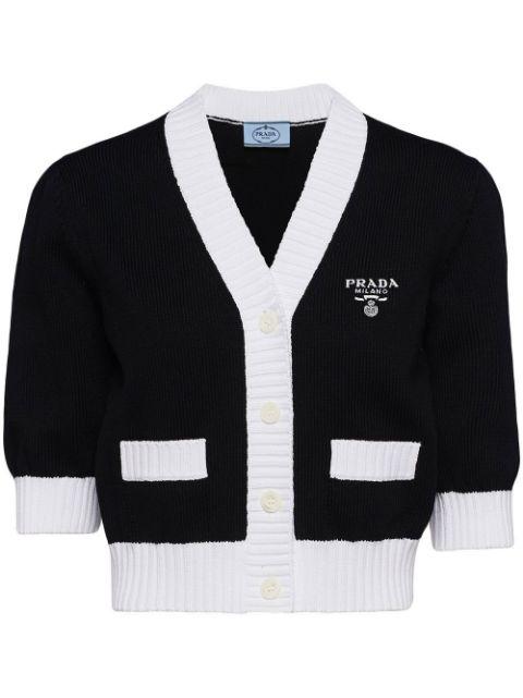 cropped cotton cardigan by PRADA